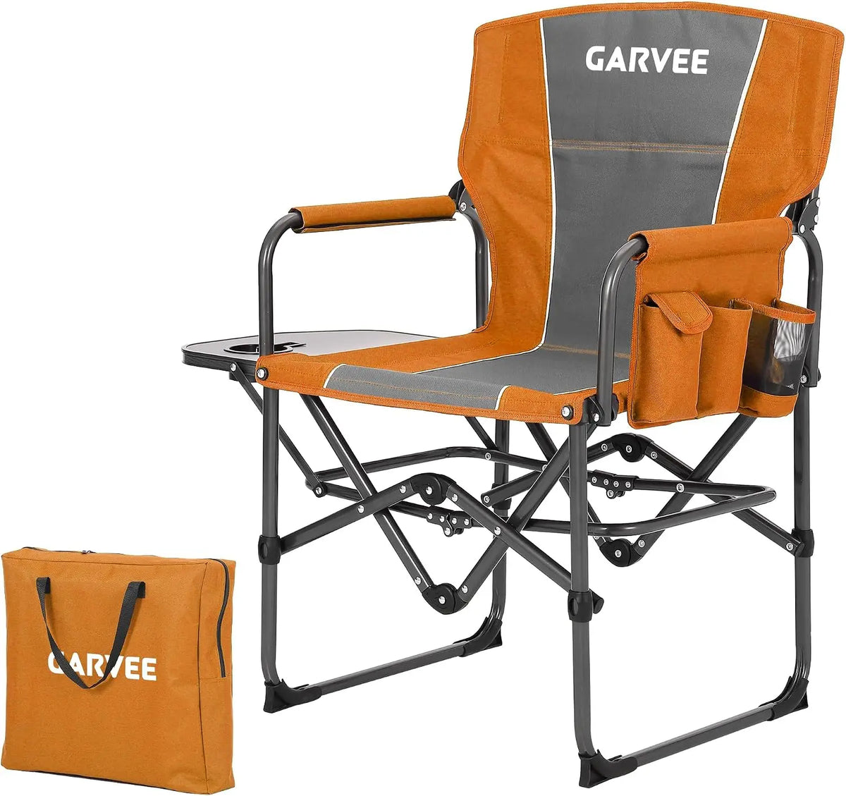 TACLEEKII Oversized Folding Camping Director Chair With Side Table