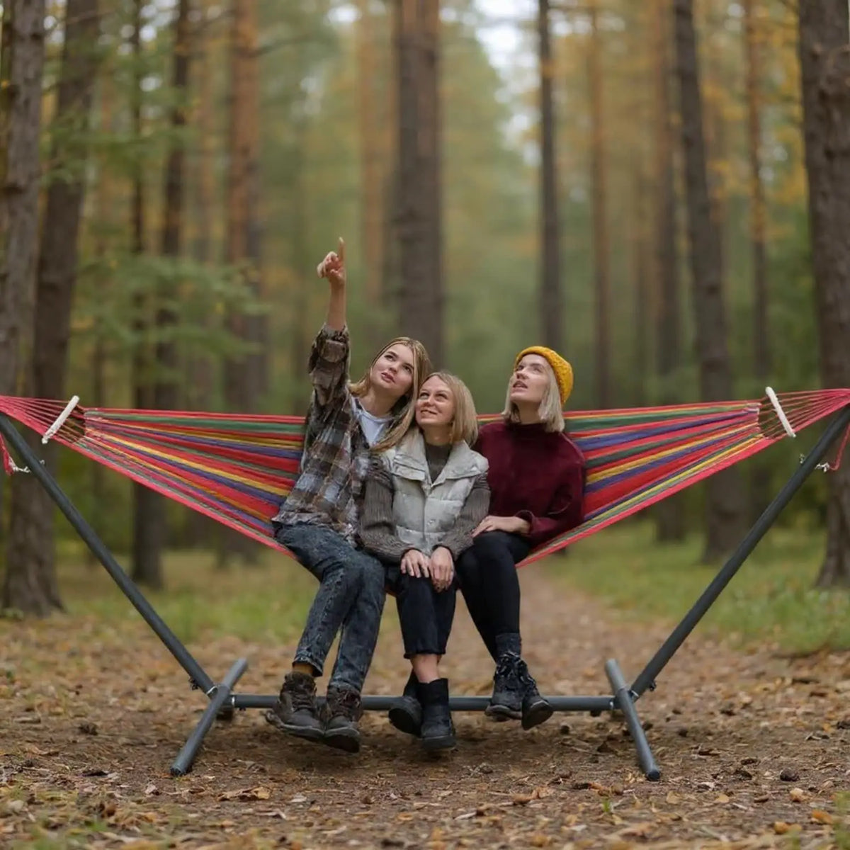 Gyroor Heavy Duty Adjustable Stand Mounted Hammock For Relaxation