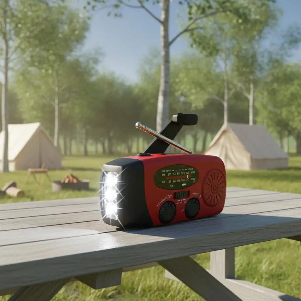 Hand Crank Solar Emergency Radio With Flashlight And Power Bank