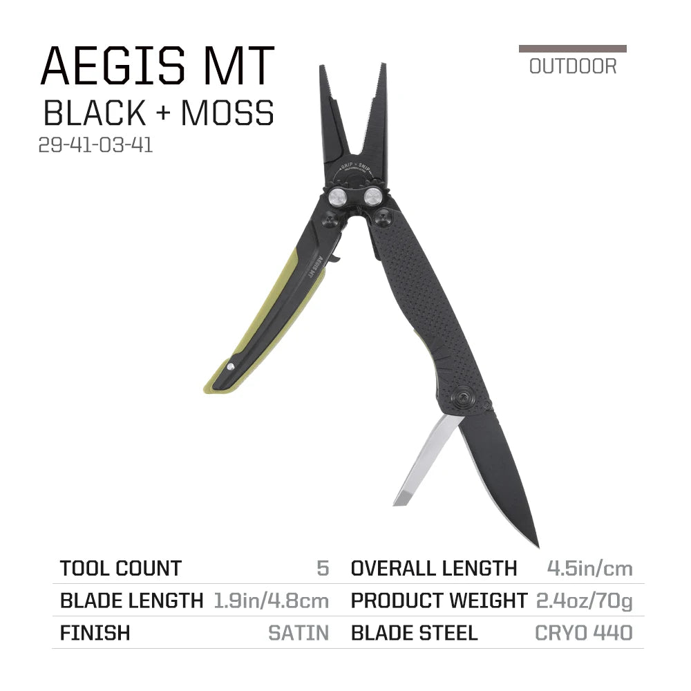 SOG Aegis MT Mini Tactical Multi Tool Steel Pliers EDC Pocket
