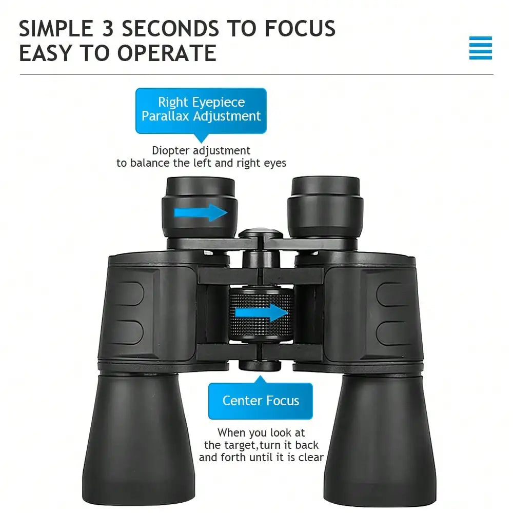 180x100 High Power Binoculars For Adults & Kids – Professional 10x50 HD Optics With BAK4 Prisms | All-Optical Glass Lenses For Bird Watching, Hunting, Outdoor Sports, Concerts & Stargazing