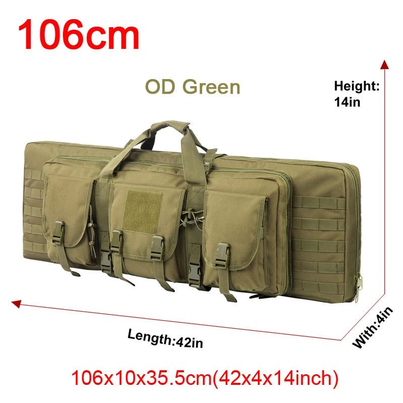 LQARMY Tactical Double Rifle Case With Molle Hunting Backpack