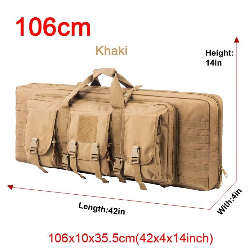 LQARMY Tactical Double Rifle Case With Molle Hunting Backpack