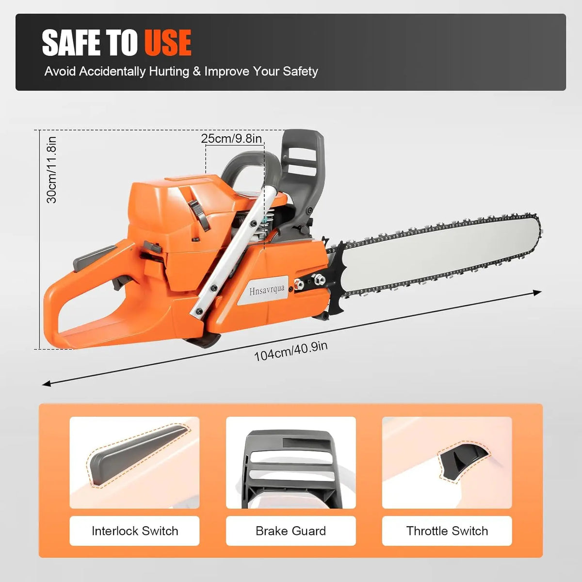 Premium 2 Stroke Gas Powered Chainsaw For Efficient Wood Pruning