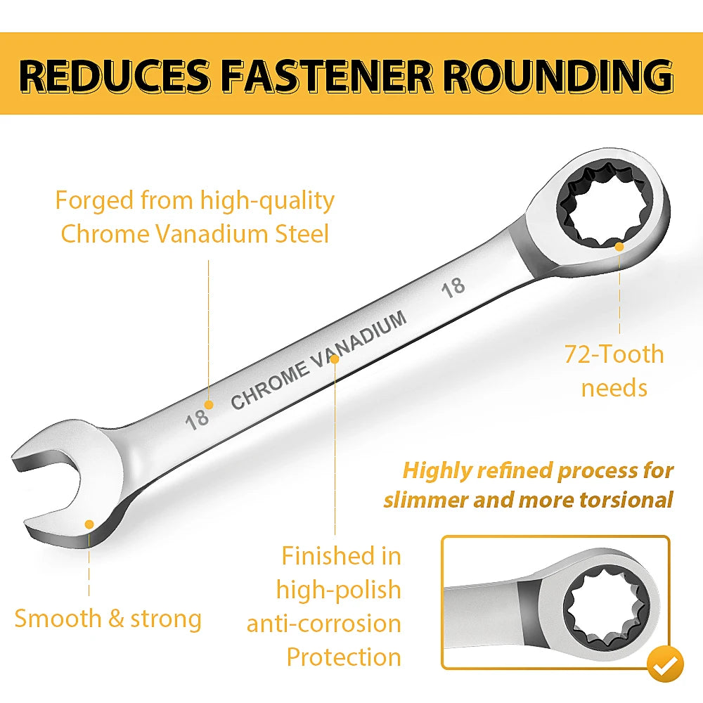 Universal Torx Wrench Adjustable Torque 6-19mm Ratchet Spanner for Bicycle Motorcycle Car Repair Tools Mechanical Tool
