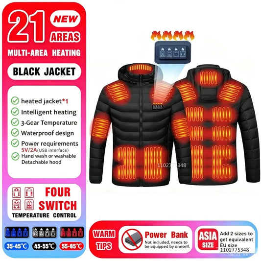 Unisex Heated Winter Jacket For Hunting Hiking Camping Tank?