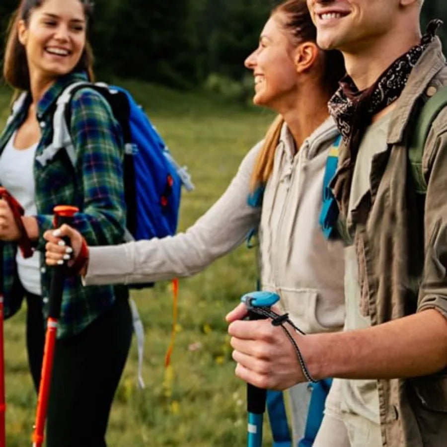 Adjustable Trekking Pole Backpack Bungee Strap Holders for Hiking Packs