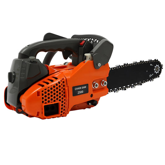 Top Handle Chainsaw 25.4CC Gasoline Chainsaw 2-Stroke Engine Chainsaw Woodworking Tools for Professional Logging Wood Cutting