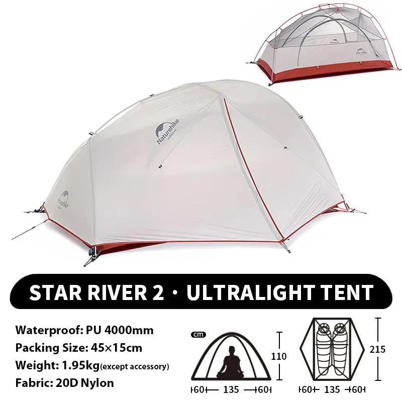 Naturehike Star River Ultralight Waterproof Four Season Hiking Tent