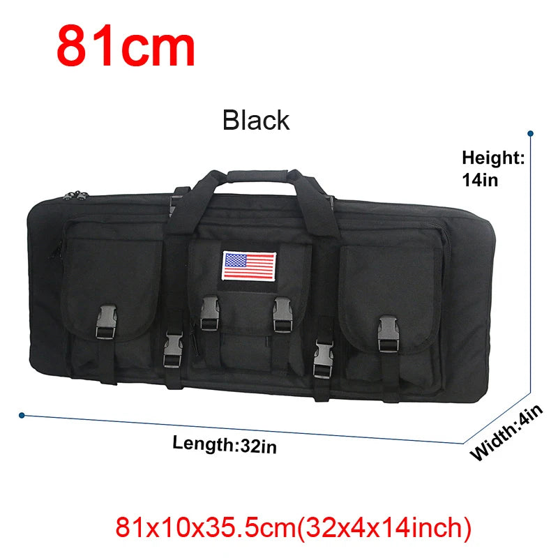 LQARMY Tactical Double Rifle Case With Molle Hunting Backpack