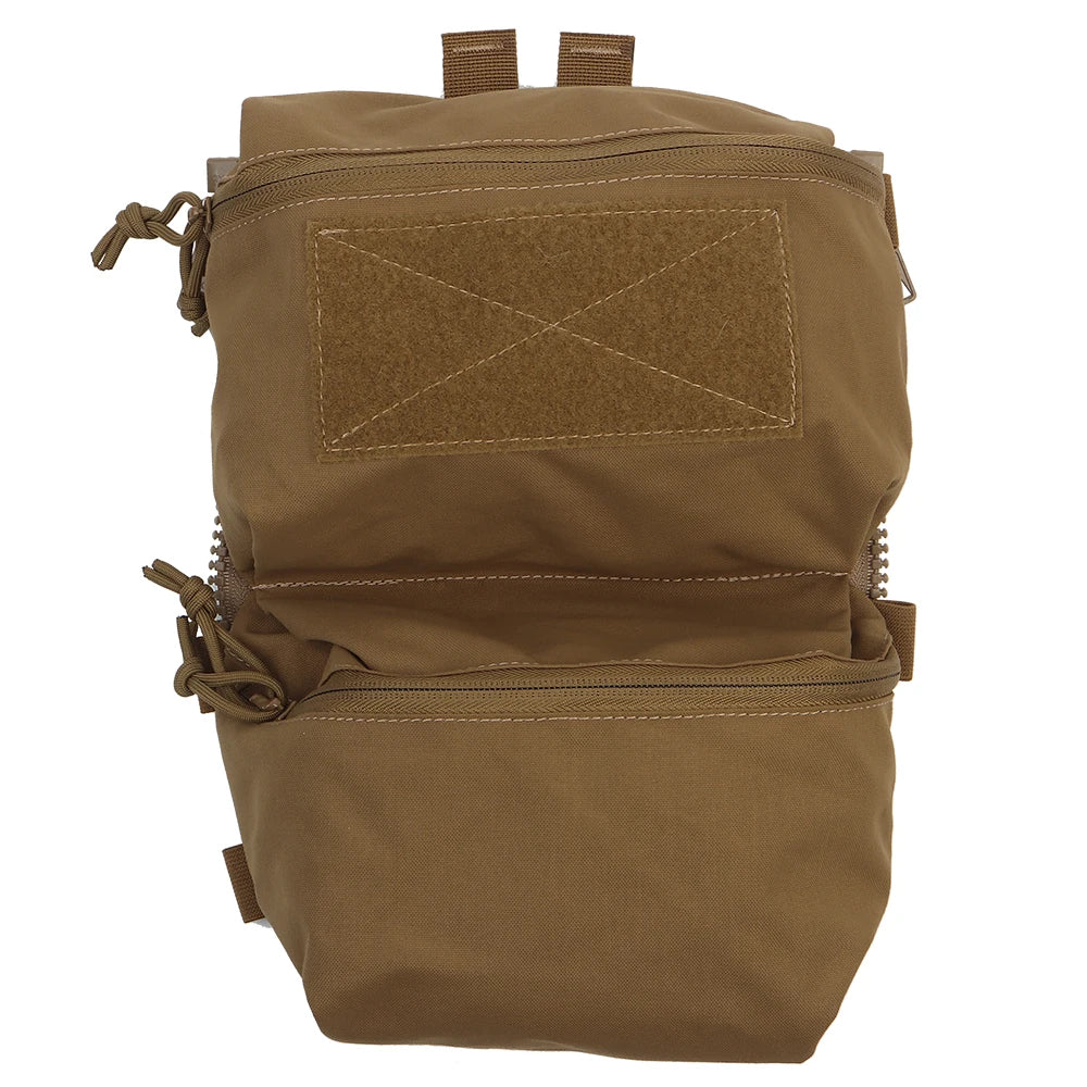 Tactical FCPC V5 Back Panel Double Bag Sundries Pouch General Purpose Pockets Ferro Style Vest Plate Carrier Accessories