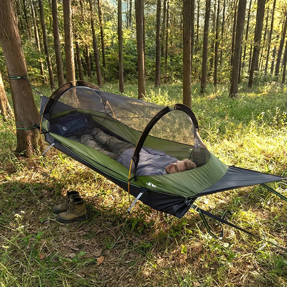Night Cat Outdoor Hammock Tent With Mosquito Net And Rainfly