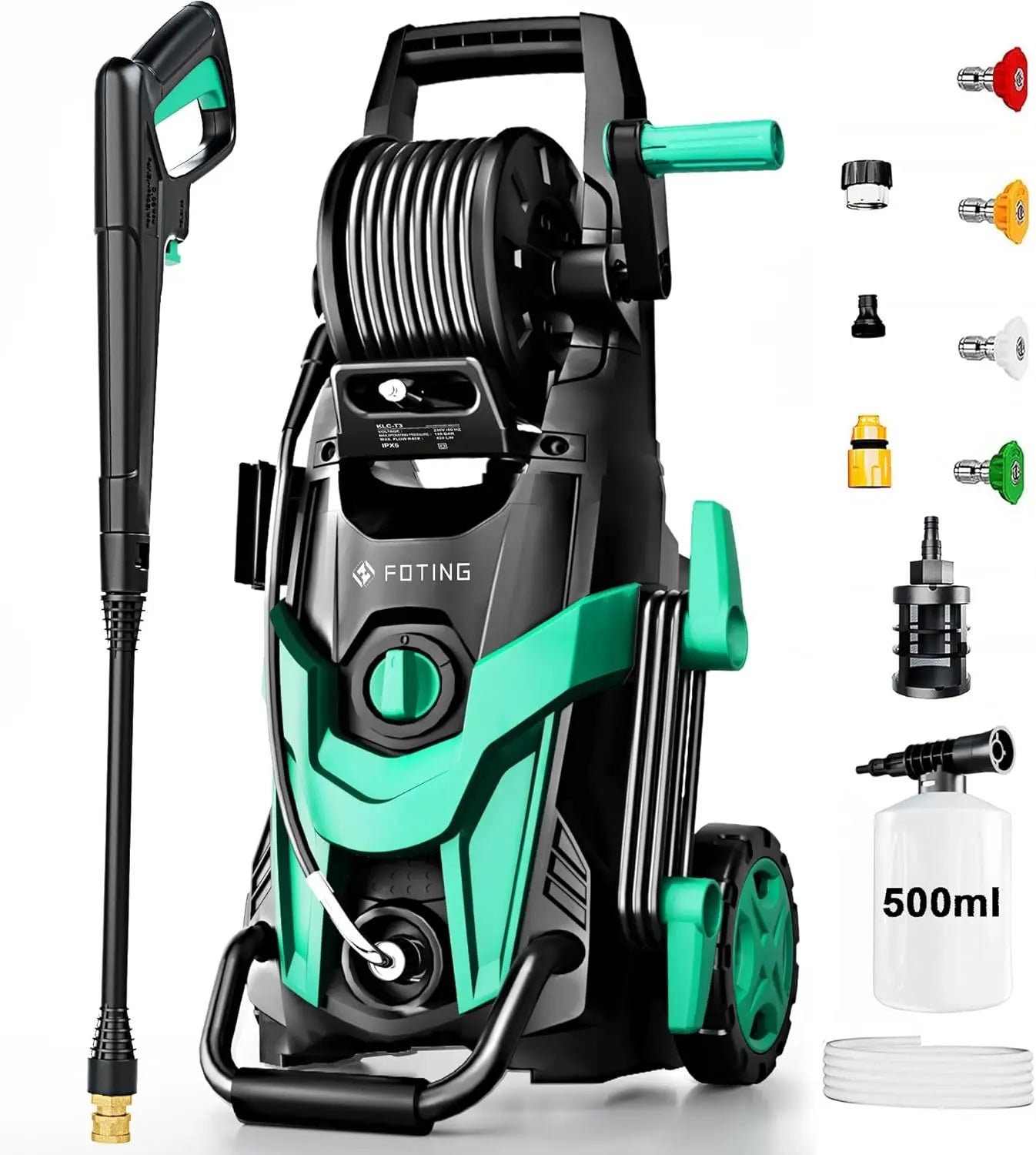 Foting Electric Pressure Washer 4800 PSI For Home Driveway Cleaning