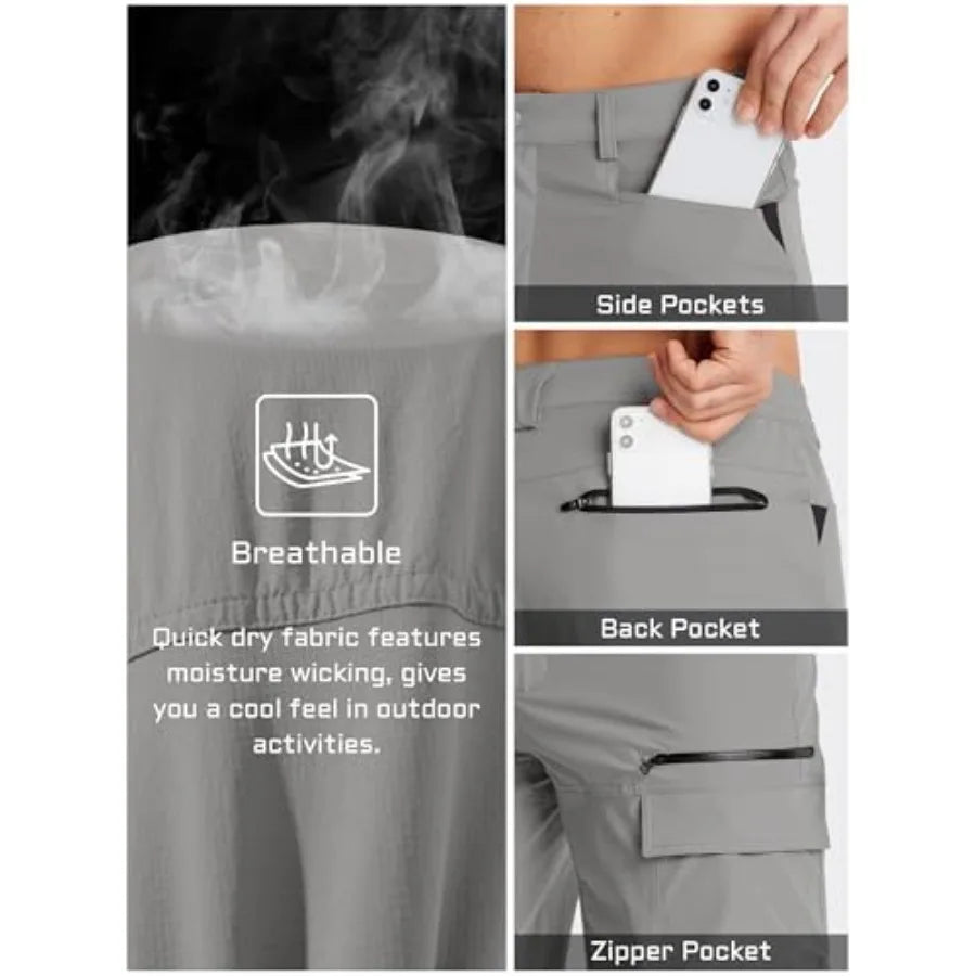 Men Quick Dry Water Resistant Cargo Shorts For Outdoor Activities