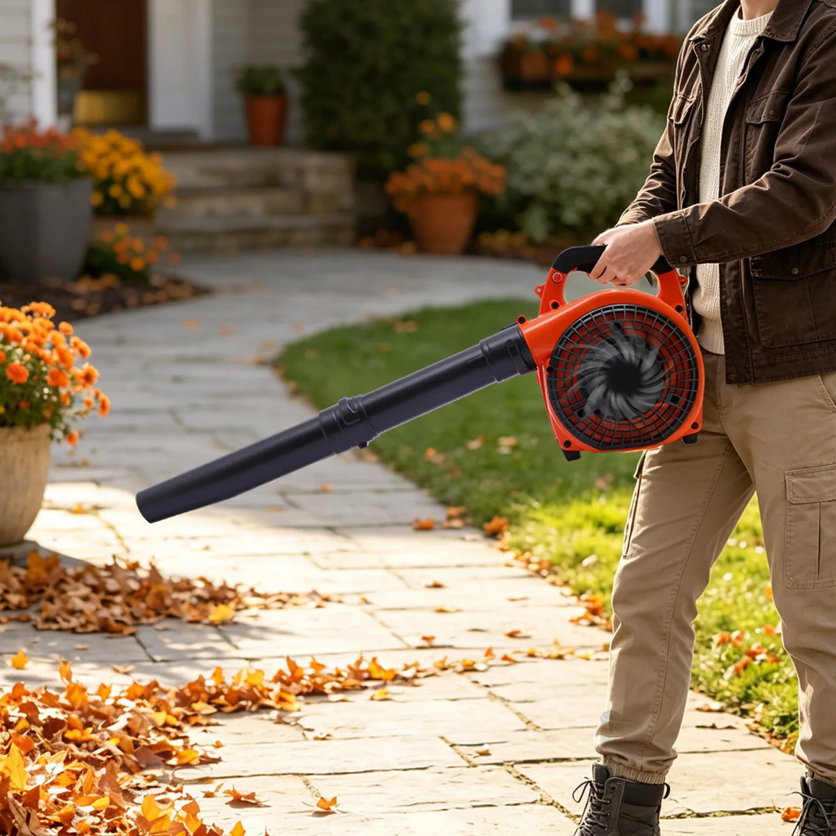 Portable Handheld Gas Powered Leaf Blower For Garden Cleaning