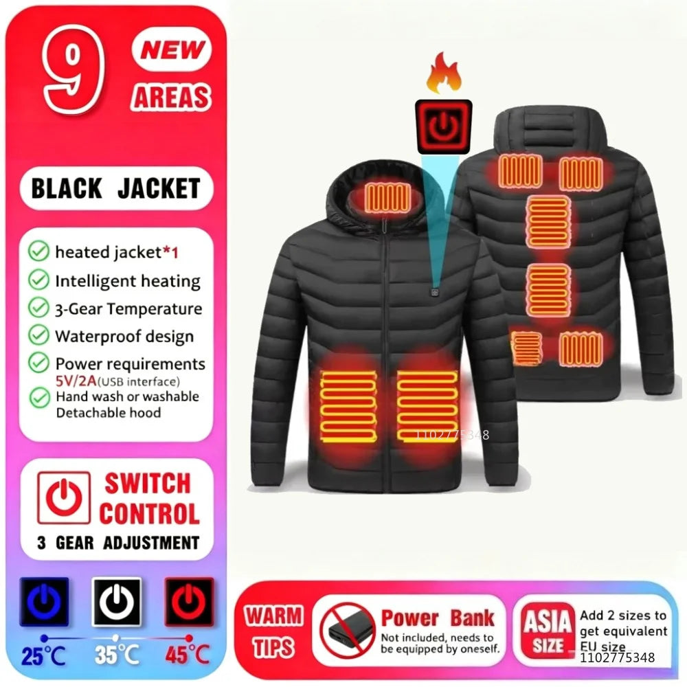 Unisex Heated Winter Jacket For Hunting Hiking Camping Tank?