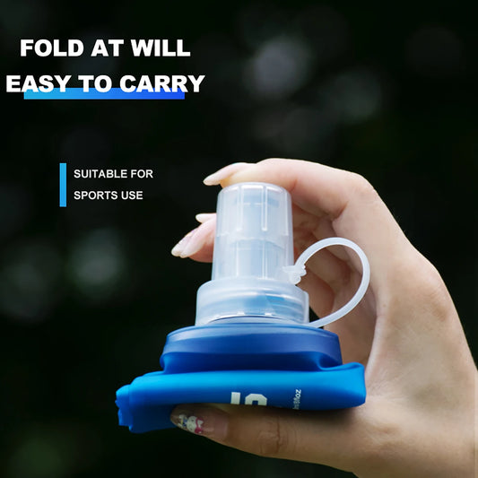 WRELS Collapsible Silicone Water Bottle For Outdoor Camping And Running