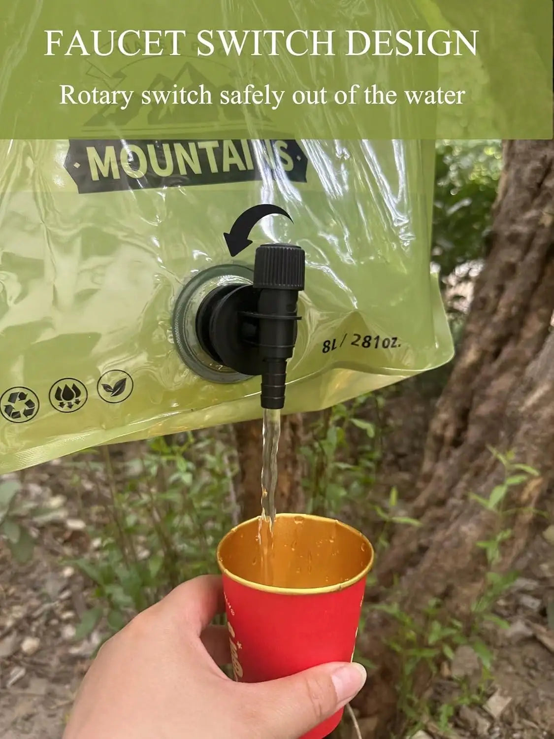 Collapsible Camping Water Jug Set With Spout For Hiking