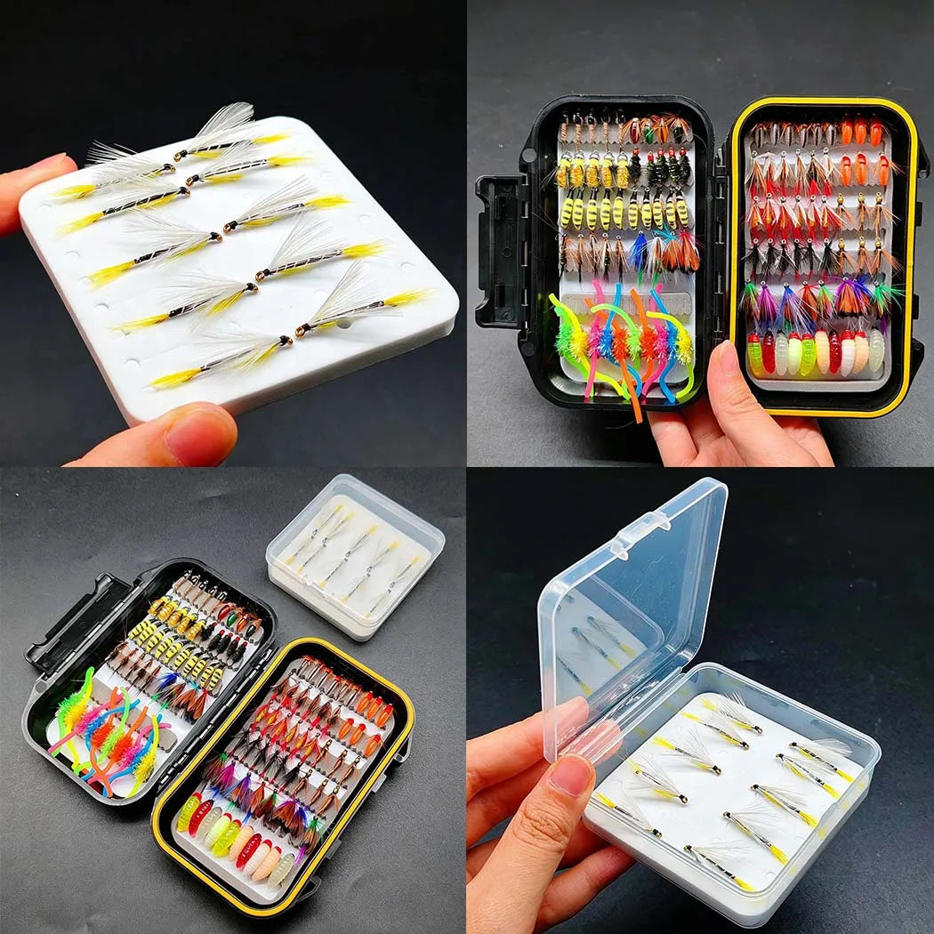 Fly Fishing Flies Set With Boxes For Trout And Bass