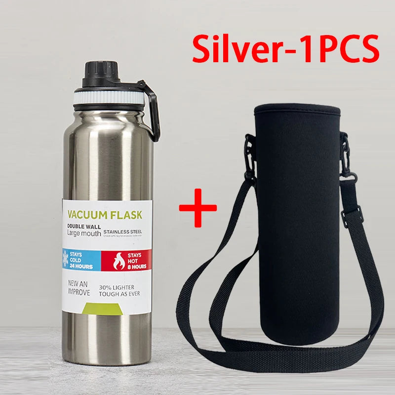 600/800/1000ML Thermos Bottle Stainless Steel Car Thermal Cup Keeps Cold and Heat Thermal Mug Sports Insulated Cup Vacuum Flask