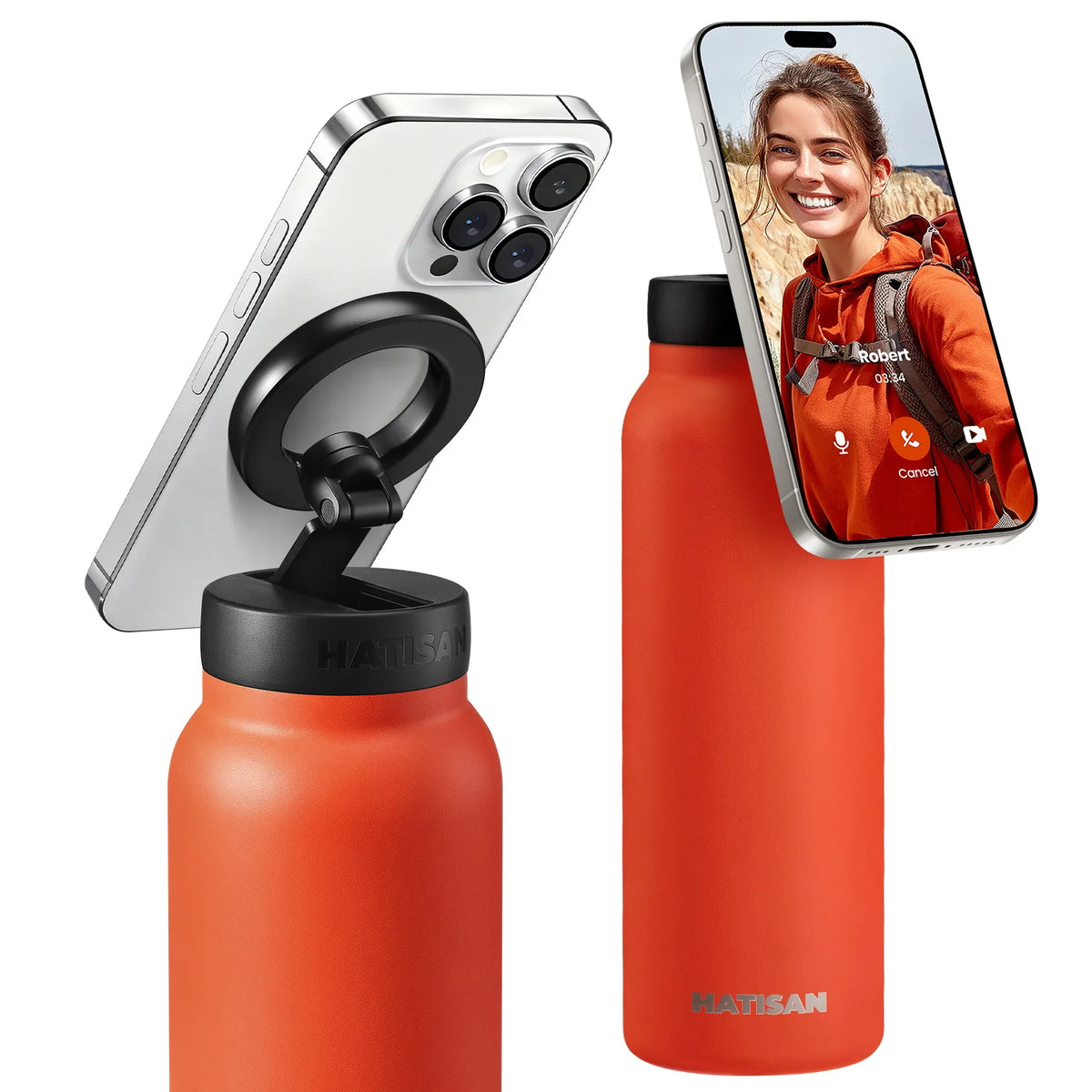 HATISAN Stainless Steel Insulated Vacuum Flask for Drinks