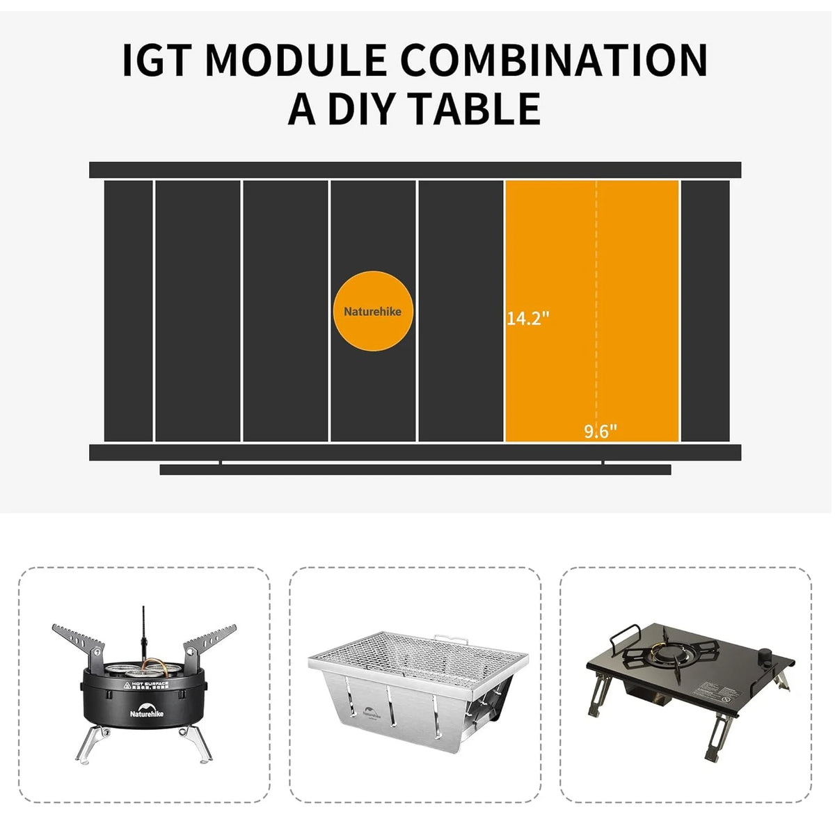 Naturehike Folding Aluminum IGT Camping And Grill Table