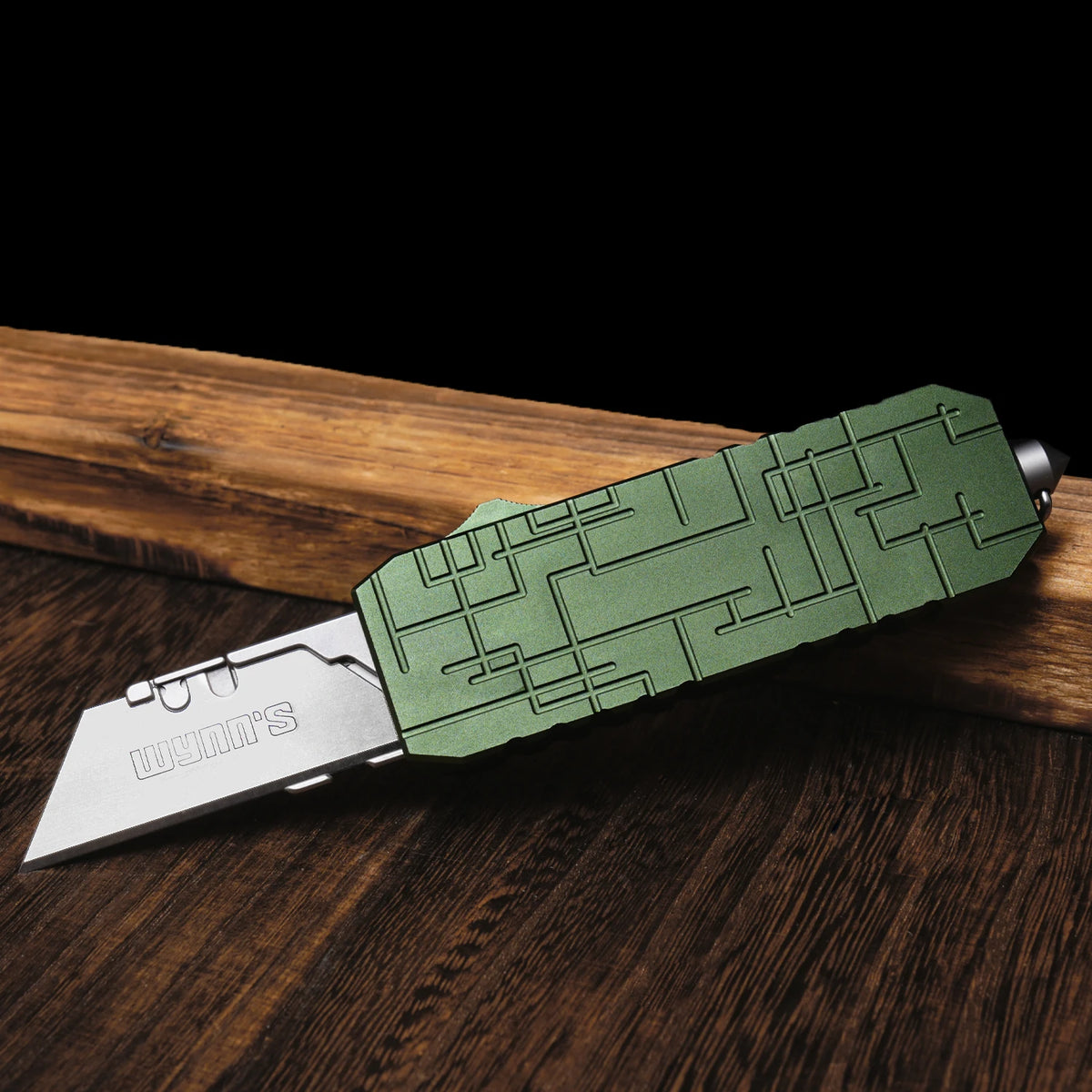 Aluminum Alloy Utility Knife, Pocket Knife with Clip, Box Cutter Knives, Outdoors EDC Tool Knife, With 10 Carbon Steel Blades