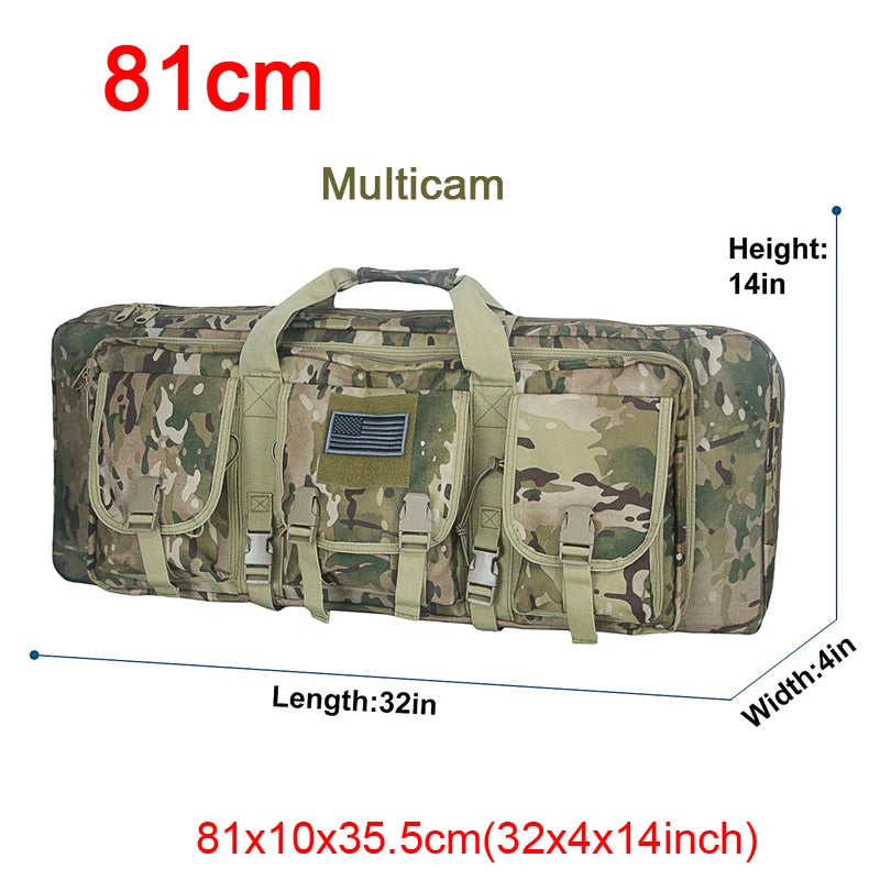 LQARMY Tactical Double Rifle Case With Molle Hunting Backpack