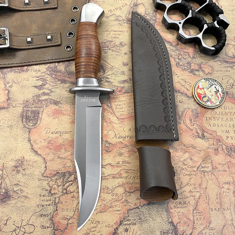 Gdekls Stainless Steel Hunting Knife For Outdoor Camping And Survival