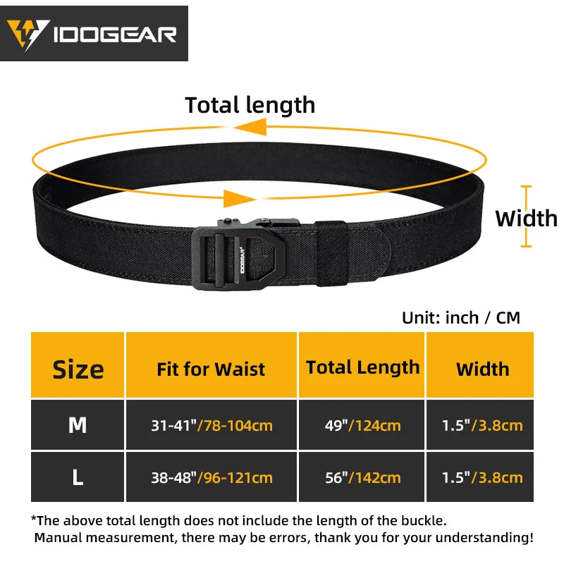 Idogeartactual Adjustable Ratchet Belt With Durable Nylon Construction
