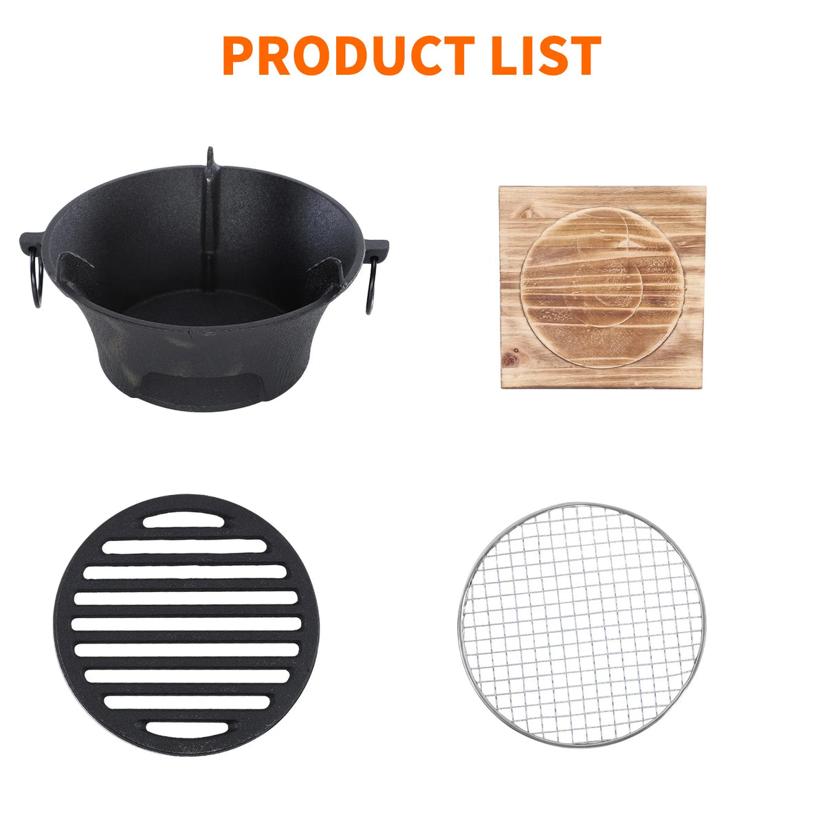 Atuotin Stainless Steel Charcoal Barbecue Grill Tabletop Pit Outdoor Camping