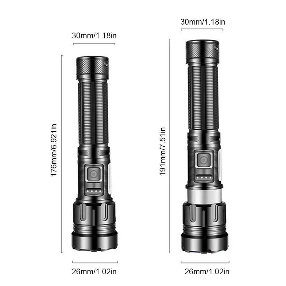 Atuotin 800 Lumens COB LED Flashlight IPX4 Rechargeable Outdoor Torch