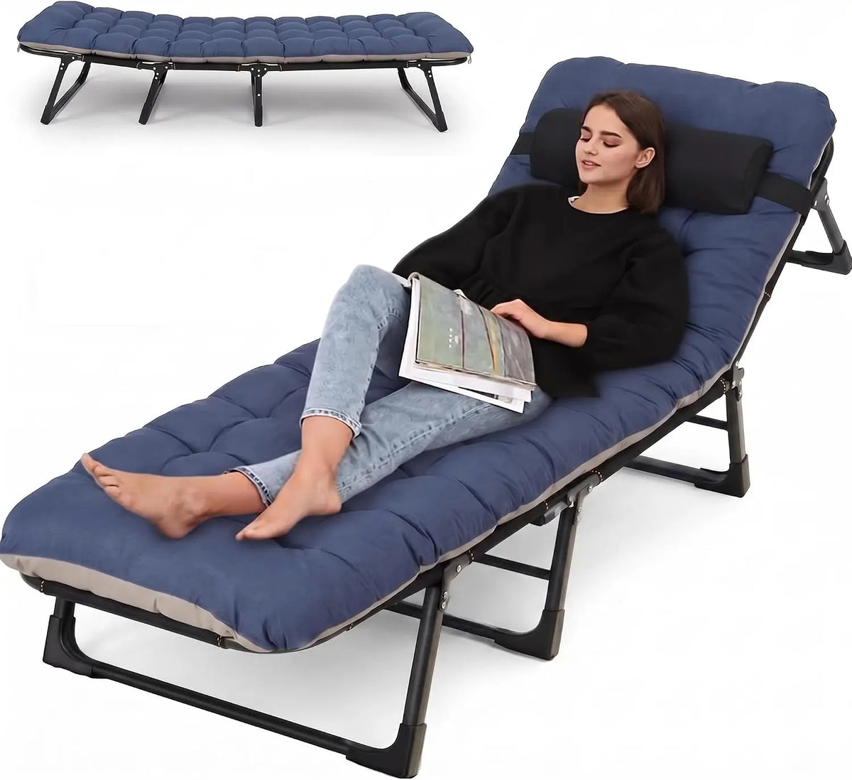 Garvee Foldable Camping Cot for Adults with Mattress