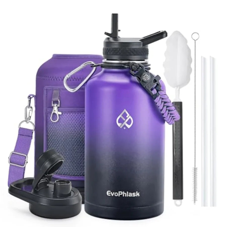 Insulated Vacuum Stainless Steel Water Bottle for Travel and Sports
