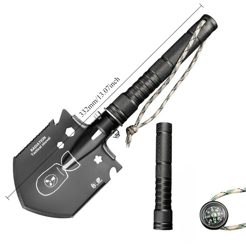 Multifunctional Folding Shovel Outdoor Camping Small Portable Stainless Steel Camping Shovel Detachable Rotatable Outdoor Tools