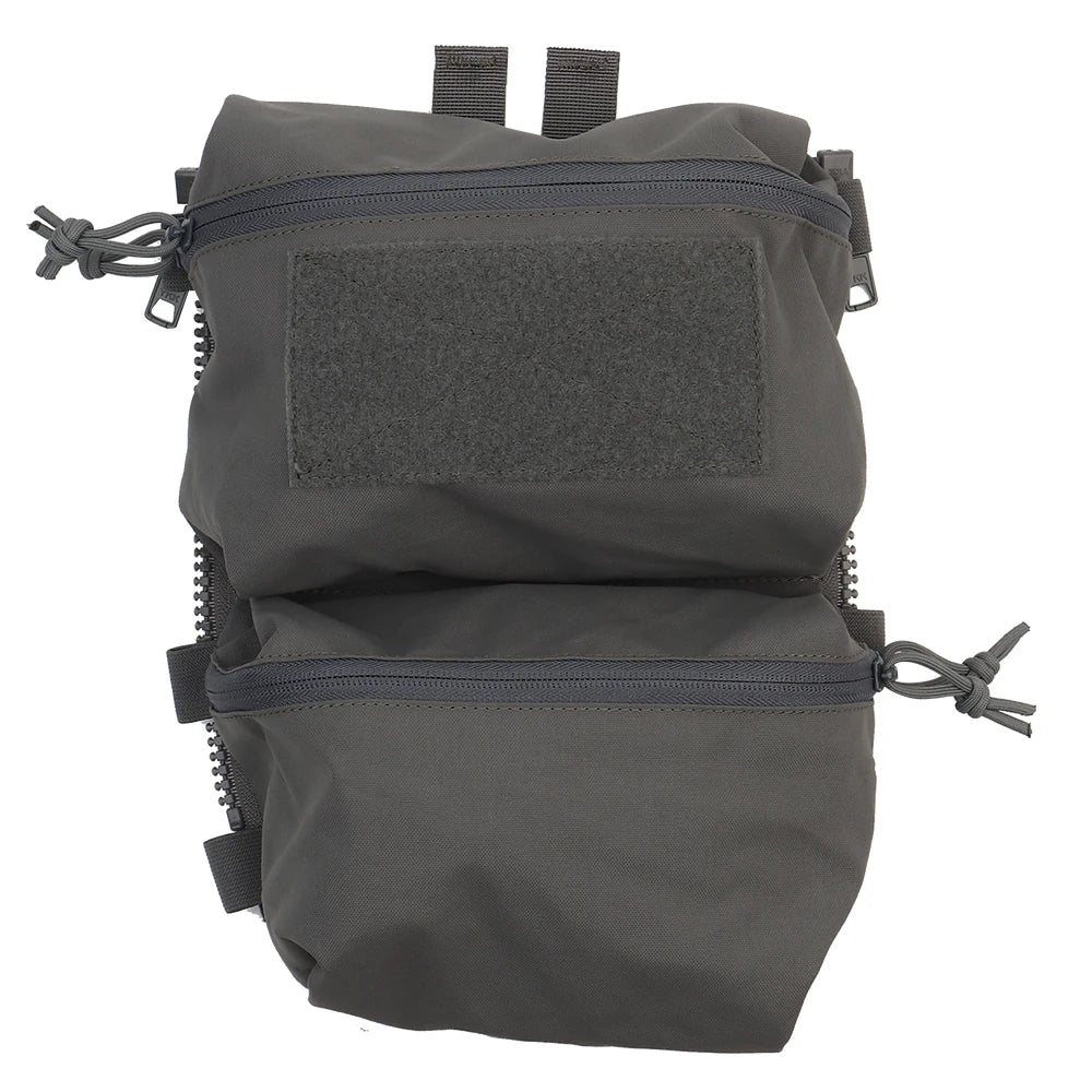 Tactical FCPC V5 Back Panel Double Bag Sundries Pouch General Purpose Pockets Ferro Style Vest Plate Carrier Accessories