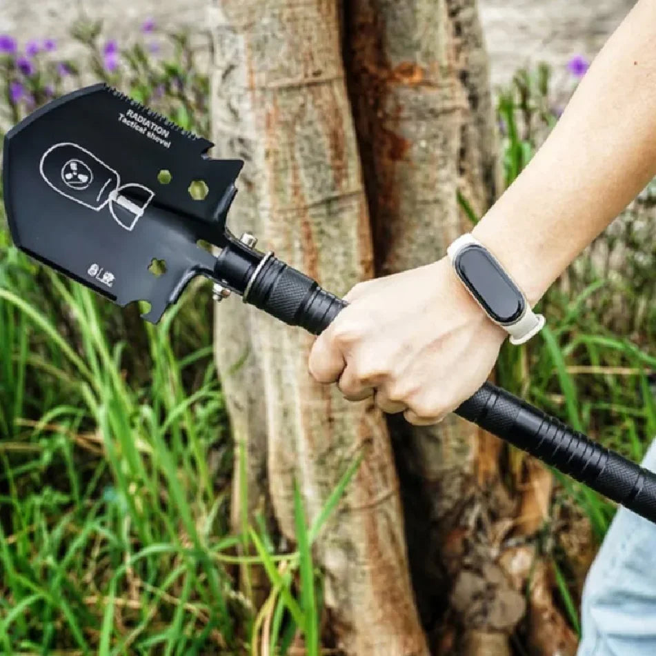 Multifunctional Folding Shovel Outdoor Camping Small Portable Stainless Steel Camping Shovel Detachable Rotatable Outdoor Tools