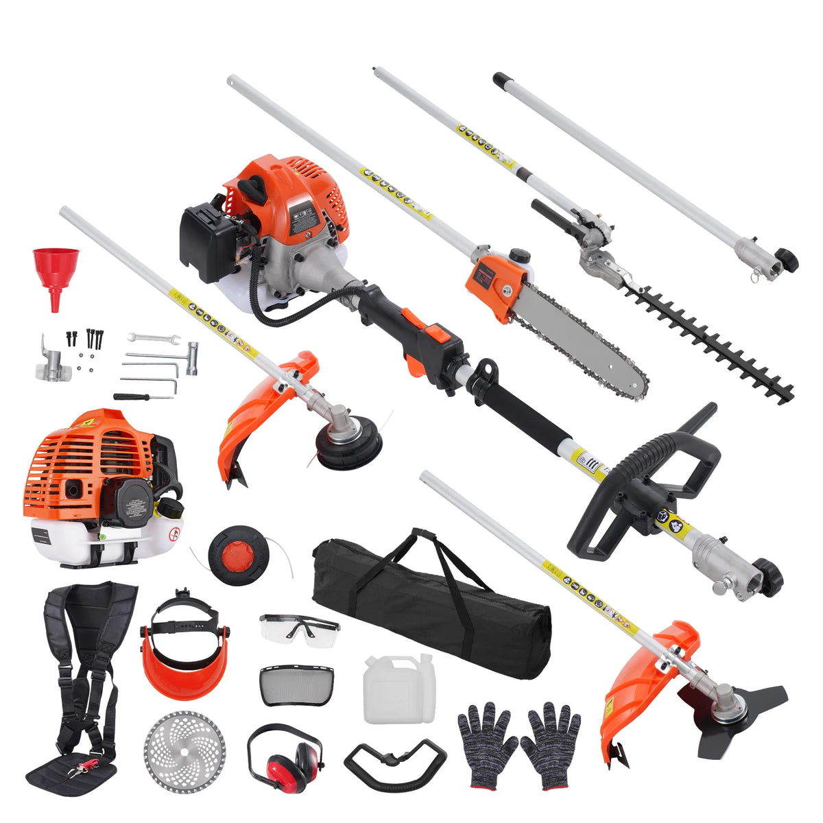 SucceBuy 33cc 6In1 Gas Powered Hedge Trimmer And Brush Cutter