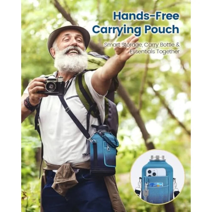 Insulated Vacuum Stainless Steel Water Bottle for Travel and Sports