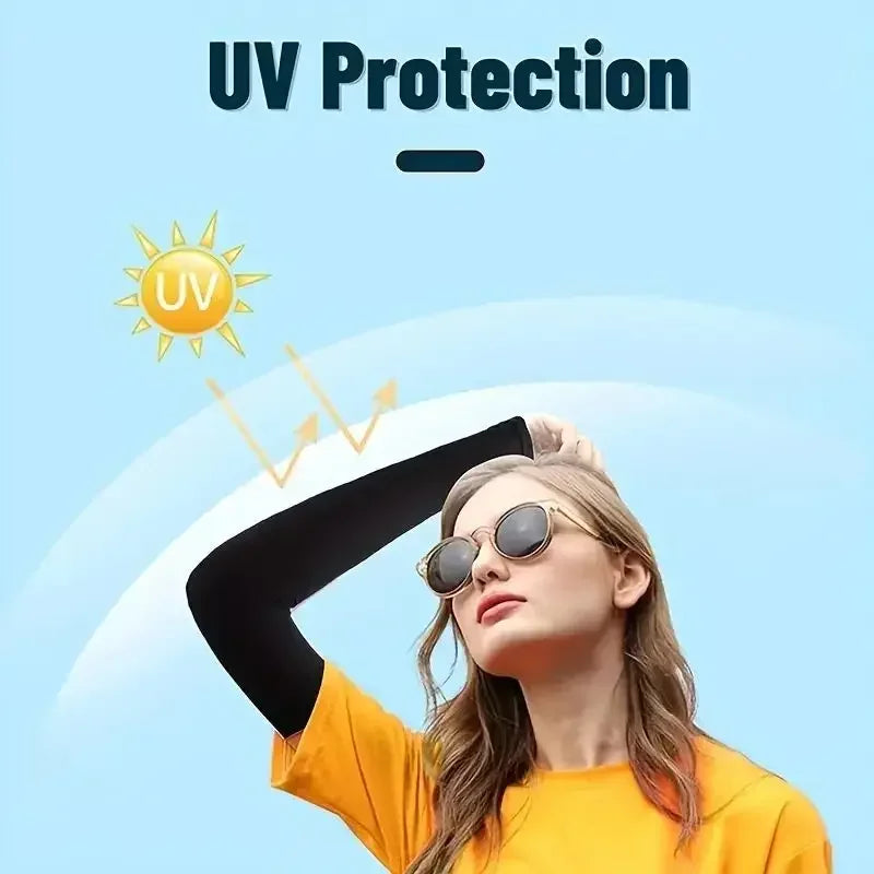 Cooling Ice Silk Arm Covers Sun Protection Cycling Running Sports