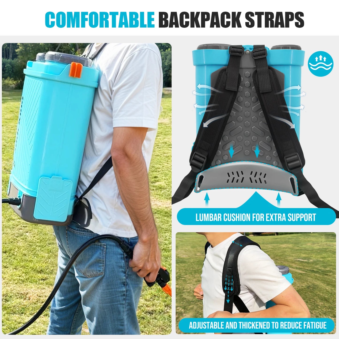 Battery Powered Backpack Sprayer 4 Gallon,100 PSI Electric Garden Sprayer Works with Makita 18V 2.6 Ah Battery,Charger Included