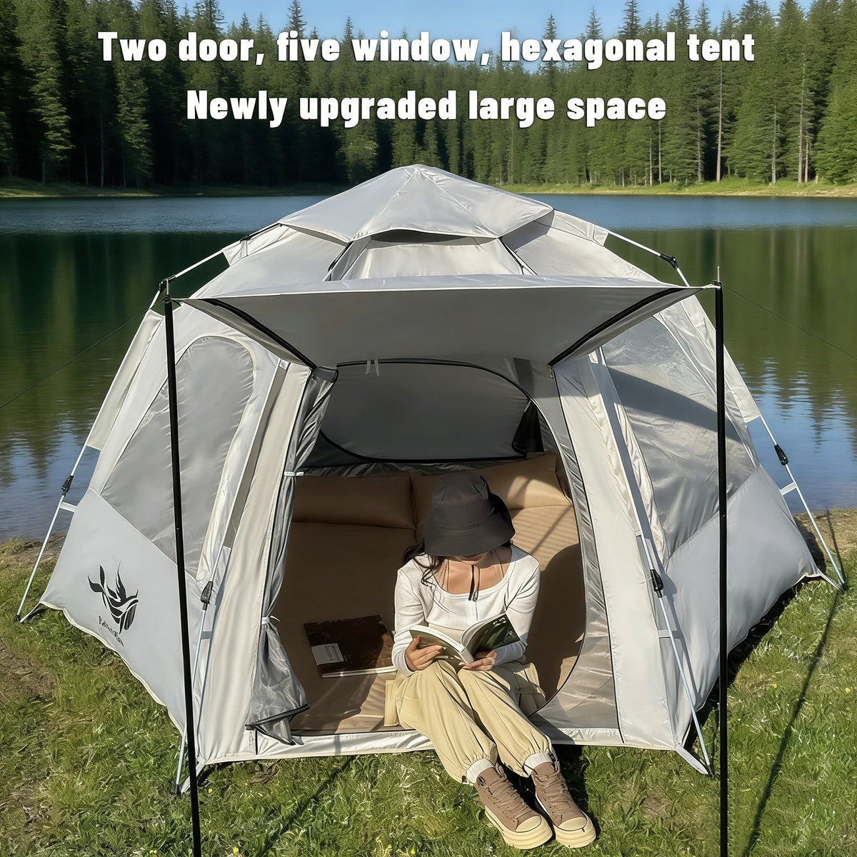 Pakicetus Instant Pop Up Camping Tent With Quick Easy Setup