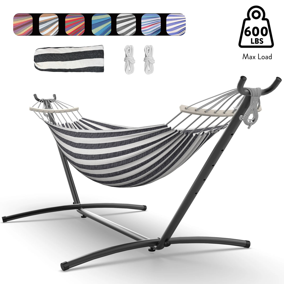 Gyroor Heavy Duty Adjustable Stand Mounted Hammock For Relaxation