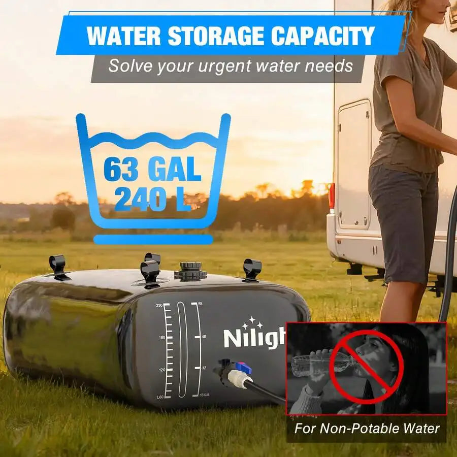 Nilight Collapsible Potable Water Storage Bladder Container