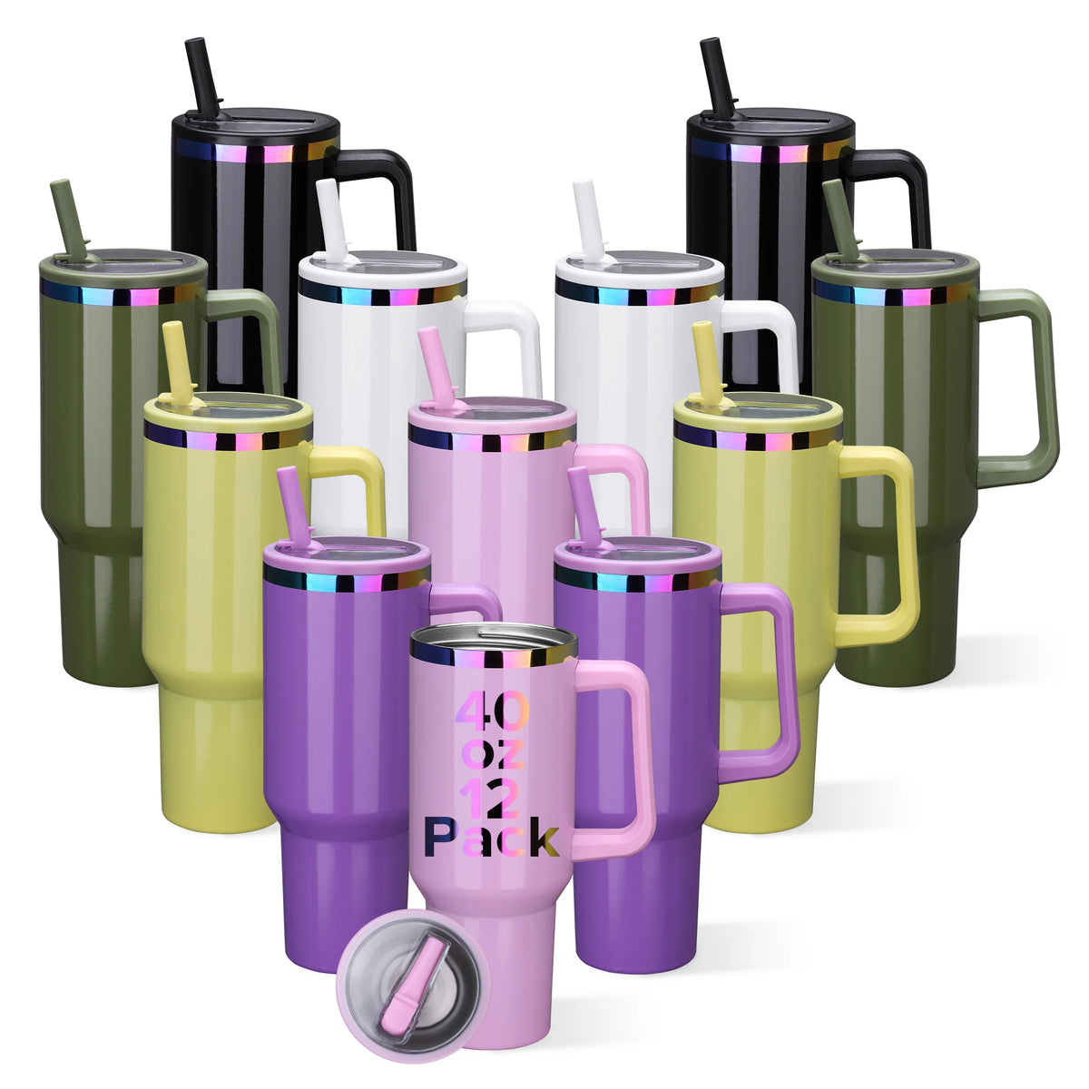 Fastsub Stainless Steel Insulated Tumbler With Handle for Hot and Cold Drinks