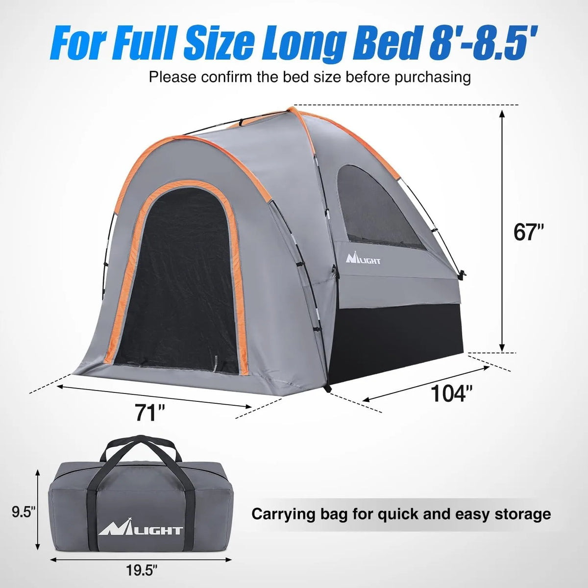 Nilight Waterproof Truck Bed Tent for Two People Camping