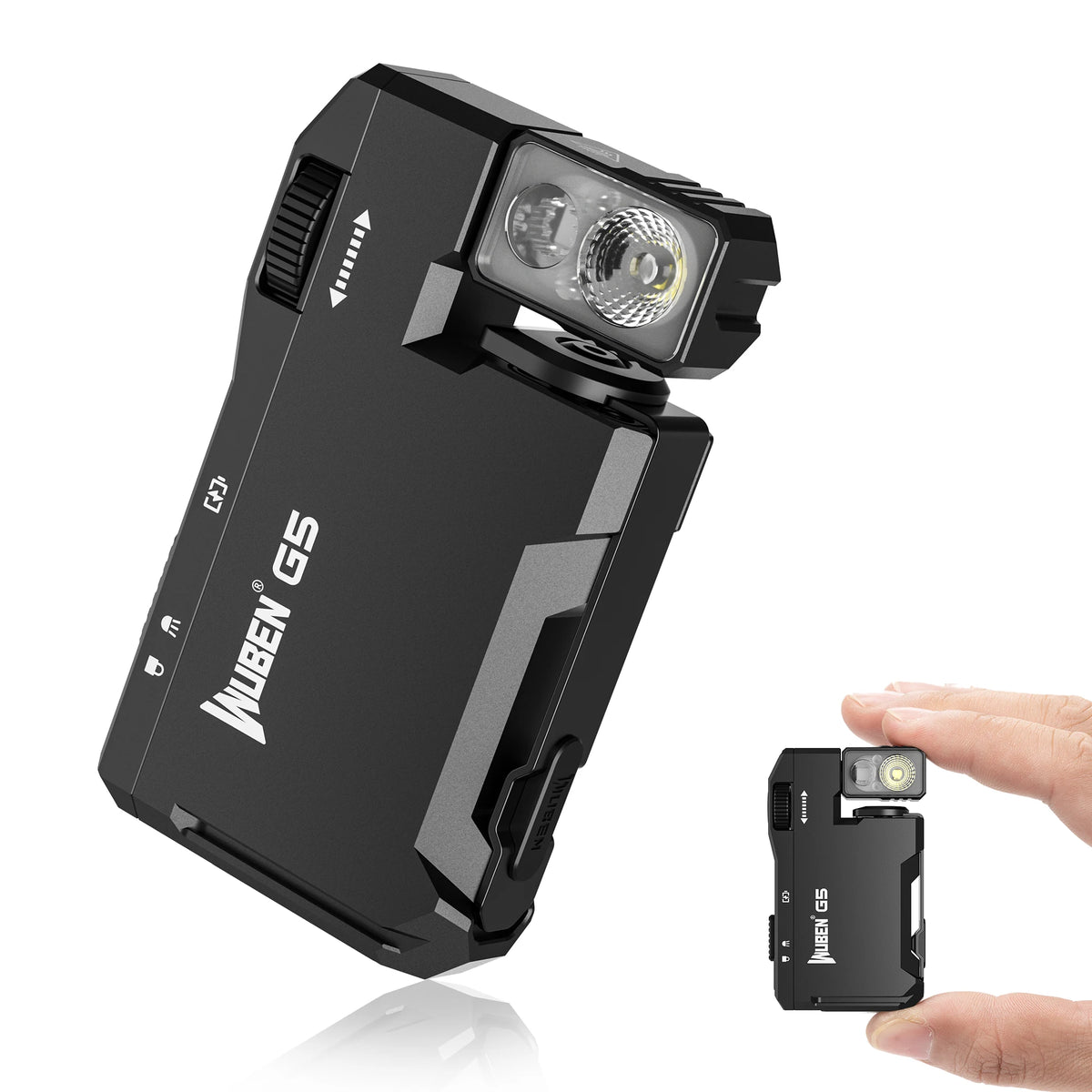 WUBEN G5 Rechargeable Magnetic LED EDC Flashlight for Handsfree Use
