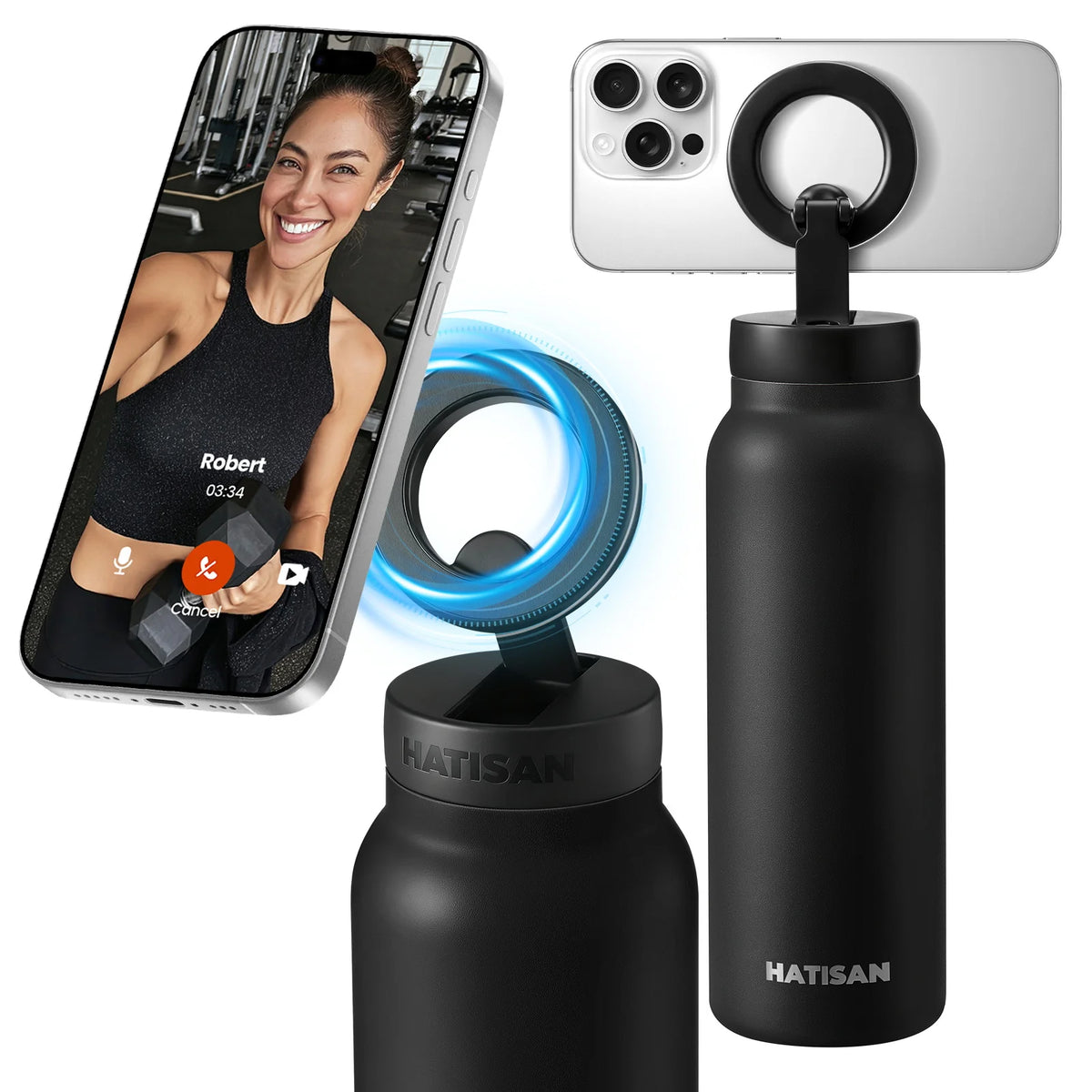 HATISAN Stainless Steel Insulated Vacuum Flask for Drinks