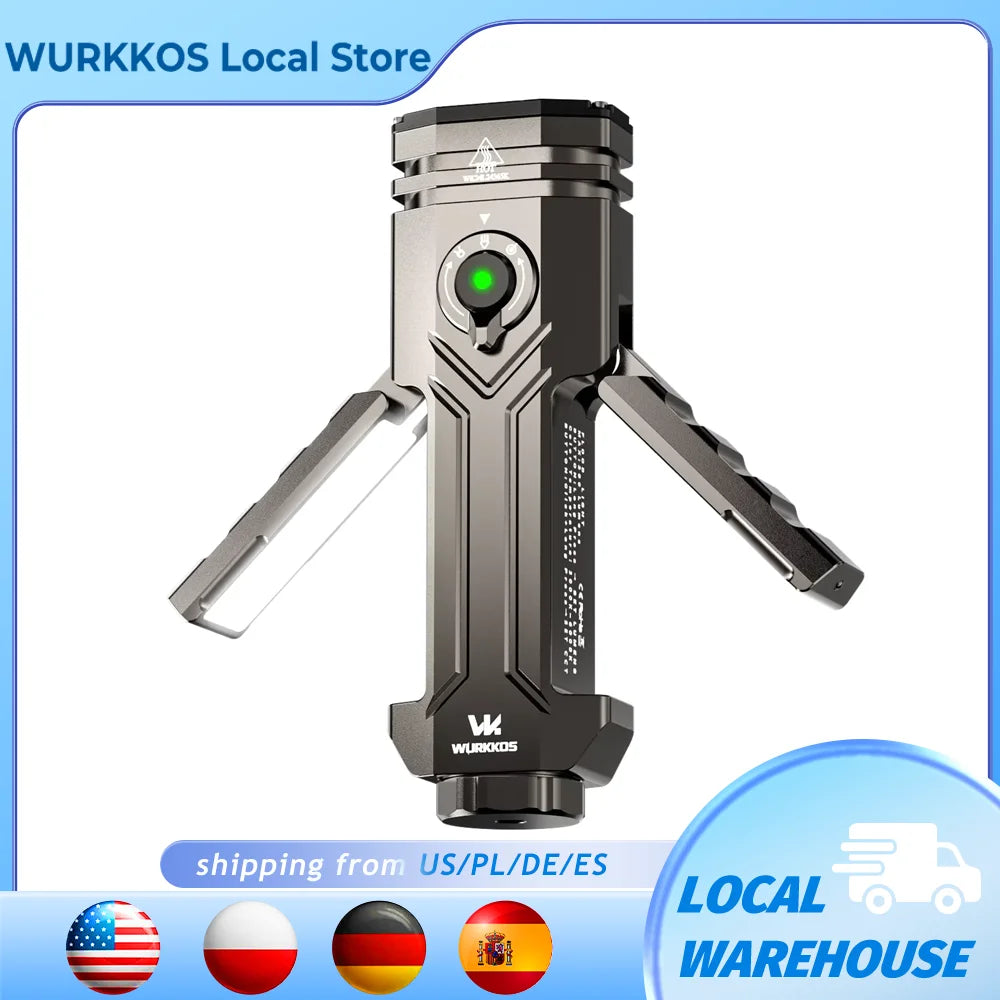Wurkkos HD02 Portable LED Camping Flashlight for Outdoor Use