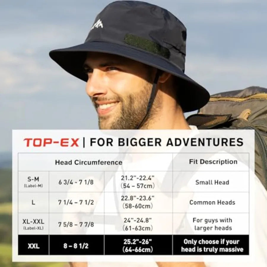 Waterproof Polyester Bucket Sun Hat With Wide Brim For Outdoors